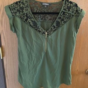 Express lace detail blouse